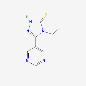 4-Ethyl-5-(pyrimidin-5-yl)-4H-1,2,4-triazole-3-thiol