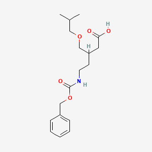 5-{[(Benzyloxy)carbonyl]amino}-3-[(2-methylpropoxy)methyl]pentanoic acid