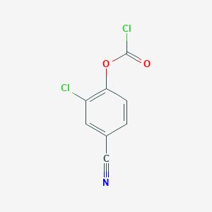 molecular formula C8H3Cl2NO2 B13206738 2-Chloro-4-cyanophenyl chloroformate 