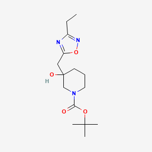 tert-Butyl 3-[(3-ethyl-1,2,4-oxadiazol-5-yl)methyl]-3-hydroxypiperidine-1-carboxylate