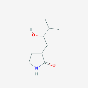 3-(2-Hydroxy-3-methylbutyl)pyrrolidin-2-one