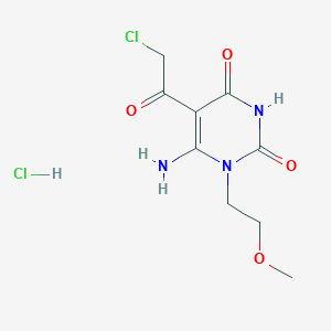 6-Amino-5-(2-chloroacetyl)-1-(2-methoxyethyl)-1,2,3,4-tetrahydropyrimidine-2,4-dione hydrochloride