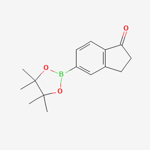 molecular formula C15H19BO3 B1320676 5-(4,4,5,5-Tetramethyl-1,3,2-dioxaborolan-2-yl)-2,3-dihydro-1H-inden-1-one CAS No. 214360-81-3
