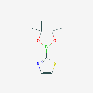 molecular formula C9H14BNO2S B1320677 2-(4,4,5,5-Tetramethyl-1,3,2-dioxaborolan-2-yl)thiazole CAS No. 214360-88-0