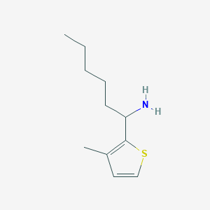 molecular formula C11H19NS B13206794 1-(3-Methylthiophen-2-yl)hexan-1-amine 