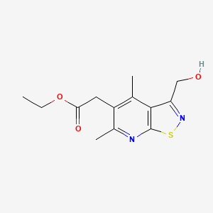 Ethyl 2-[3-(hydroxymethyl)-4,6-dimethyl-[1,2]thiazolo[5,4-b]pyridin-5-yl]acetate