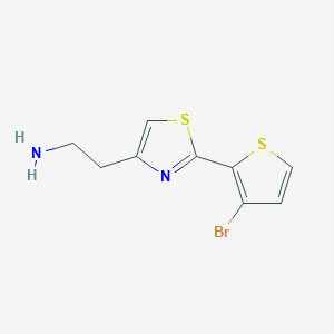 2-[2-(3-Bromothiophen-2-yl)-1,3-thiazol-4-yl]ethan-1-amine