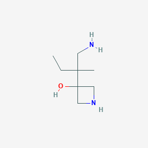 3-(1-Amino-2-methylbutan-2-yl)azetidin-3-ol