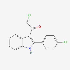 2-chloro-1-[2-(4-chlorophenyl)-1H-indol-3-yl]ethanone