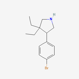 4-(4-Bromophenyl)-3,3-diethylpyrrolidine