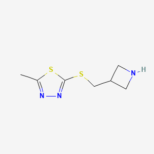 2-{[(Azetidin-3-yl)methyl]sulfanyl}-5-methyl-1,3,4-thiadiazole