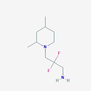 3-(2,4-Dimethylpiperidin-1-yl)-2,2-difluoropropan-1-amine