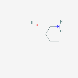 1-(1-Aminobutan-2-yl)-3,3-dimethylcyclobutan-1-ol