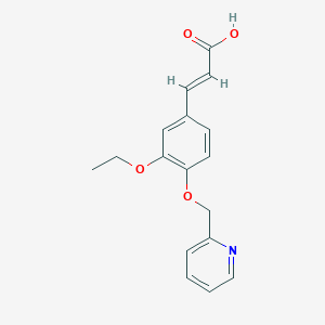 (2E)-3-[3-ethoxy-4-(pyridin-2-ylmethoxy)phenyl]acrylic acid