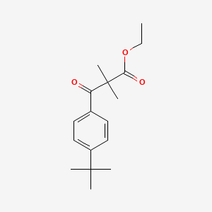 molecular formula C17H24O3 B13207004 Ethyl 3-(4-tert-butylphenyl)-2,2-dimethyl-3-oxopropanoate 