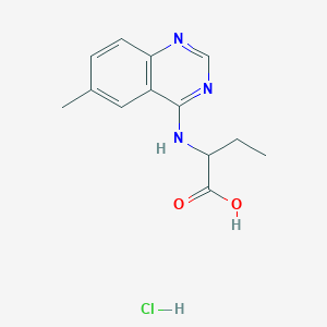 molecular formula C13H16ClN3O2 B1320702 2-(6-甲基喹唑啉-4-基氨基)-丁酸盐酸盐 CAS No. 438581-54-5
