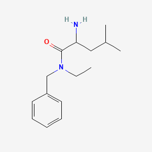 molecular formula C15H24N2O B13207028 2-Amino-N-benzyl-N-ethyl-4-methylpentanamide 