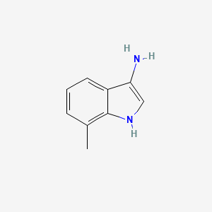 molecular formula C9H10N2 B13207047 7-methyl-1H-indol-3-amine 