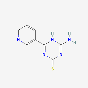 molecular formula C8H7N5S B13207059 4-Amino-6-(pyridin-3-YL)-1,3,5-triazine-2-thiol 