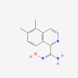 molecular formula C12H13N3O B13207065 (E)-N'-Hydroxy-5,6-dimethylisoquinoline-1-carboximidamide 