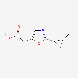 2-[2-(2-Methylcyclopropyl)-1,3-oxazol-5-yl]acetic acid