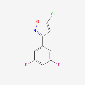molecular formula C9H4ClF2NO B1320712 5-氯-3-(3,5-二氟苯基)异恶唑 CAS No. 359424-44-5