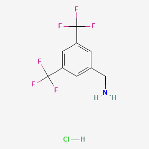 molecular formula C9H8ClF6N B1320715 (3,5-双(三氟甲基)苯基)甲胺盐酸盐 CAS No. 42365-62-8