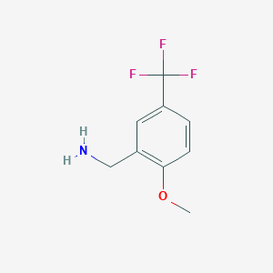 molecular formula C9H10F3NO B1320716 2-Methoxy-5-(trifluoromethyl)benzylamine CAS No. 400771-42-8