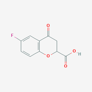 B132072 6-Fluoro-4-oxochroman-2-carboxylic acid CAS No. 105300-40-1