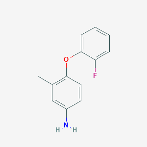 molecular formula C13H12FNO B1320725 4-(2-氟苯氧基)-3-甲基苯胺 CAS No. 946698-56-2