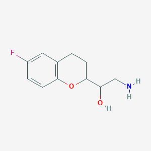 molecular formula C11H14FNO2 B132073 2-氨基-1-(6-氟-3,4-二氢-2H-色满-2-基)乙醇 CAS No. 897661-66-4