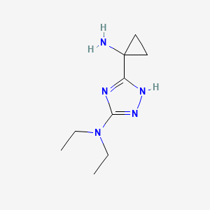 5-(1-Aminocyclopropyl)-N,N-diethyl-1H-1,2,4-triazol-3-amine