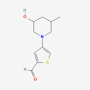 4-(3-Hydroxy-5-methylpiperidin-1-yl)thiophene-2-carbaldehyde