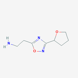 2-(3-(Tetrahydrofuran-2-yl)-1,2,4-oxadiazol-5-yl)ethan-1-amine