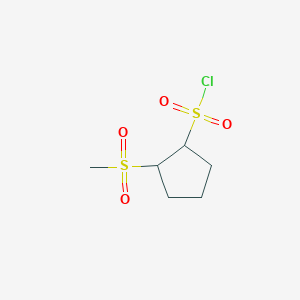 2-Methanesulfonylcyclopentane-1-sulfonyl chloride