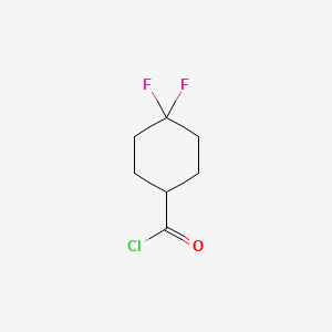 molecular formula C7H9ClF2O B1320754 4,4-二氟环己-1-甲酰氯 CAS No. 376348-75-3