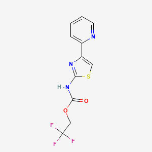 2,2,2-trifluoroethyl N-[4-(pyridin-2-yl)-1,3-thiazol-2-yl]carbamate