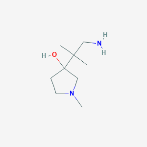 3-(1-Amino-2-methylpropan-2-yl)-1-methylpyrrolidin-3-ol