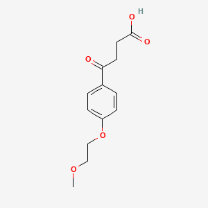 molecular formula C13H16O5 B1320819 4-[4-(2-Methoxyethoxy)phenyl]-4-oxobutyric acid CAS No. 103876-89-7
