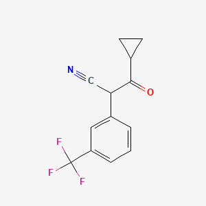 3-Cyclopropyl-3-oxo-2-[3-(trifluoromethyl)phenyl]propanenitrile