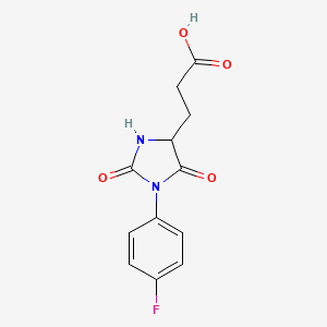 3-[1-(4-Fluorophenyl)-2,5-dioxoimidazolidin-4-yl]propanoic acid