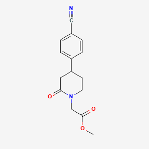 Methyl 2-[4-(4-cyanophenyl)-2-oxopiperidin-1-yl]acetate