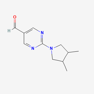 2-(3,4-Dimethylpyrrolidin-1-YL)pyrimidine-5-carbaldehyde