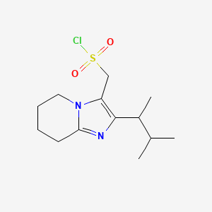 [2-(3-Methylbutan-2-yl)-5H,6H,7H,8H-imidazo[1,2-a]pyridin-3-yl]methanesulfonyl chloride