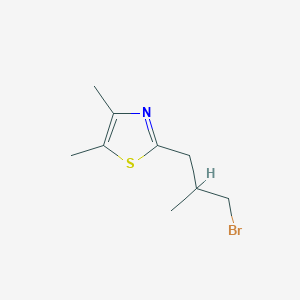 2-(3-Bromo-2-methylpropyl)-4,5-dimethyl-1,3-thiazole