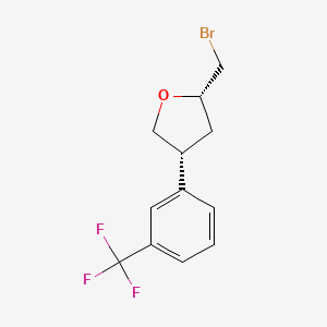 (2S,4R)-2-(Bromomethyl)-4-[3-(trifluoromethyl)phenyl]oxolane