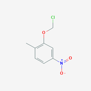 molecular formula C8H8ClNO3 B13208593 2-(Chloromethoxy)-1-methyl-4-nitrobenzene 