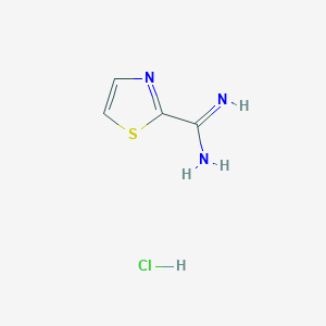 molecular formula C4H6ClN3S B1320873 チアゾール-2-カルボキシミドアミド塩酸塩 CAS No. 247037-82-7