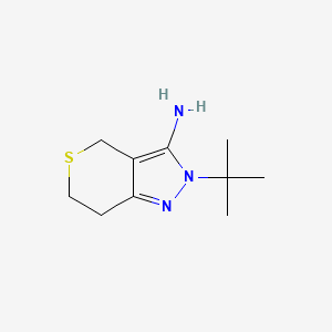 2-tert-Butyl-2H,4H,6H,7H-thiopyrano[4,3-c]pyrazol-3-amine