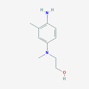 molecular formula C10H16N2O B1320882 2-((4-Amino-3-methylphenyl)(methyl)amino)ethanol CAS No. 63123-32-0